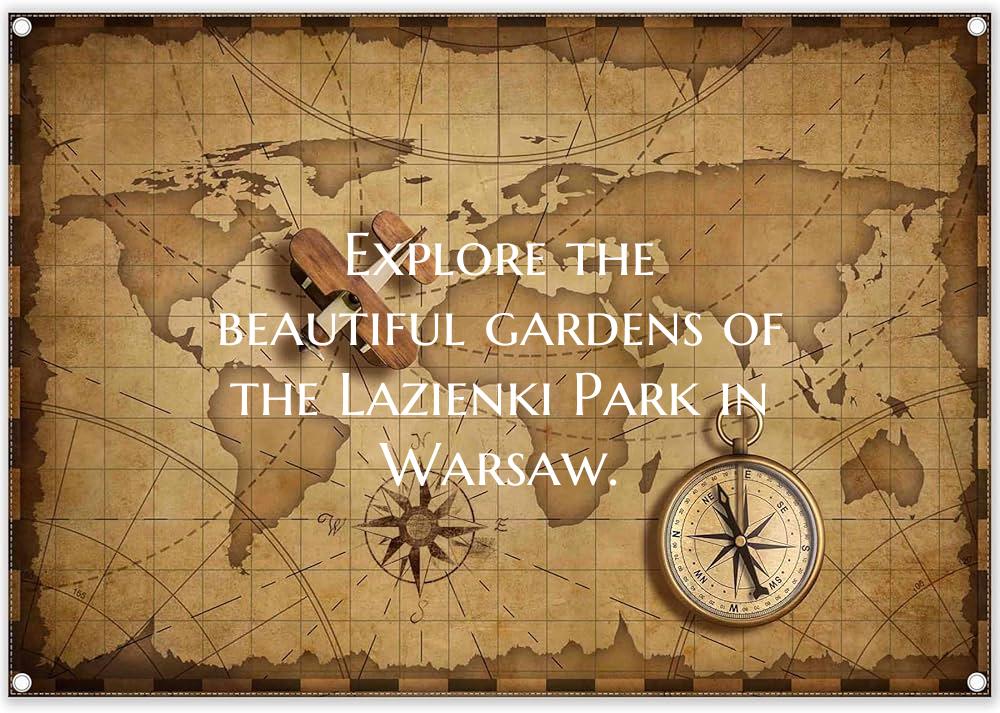 Explore the beautiful gardens of the Lazienki Park...